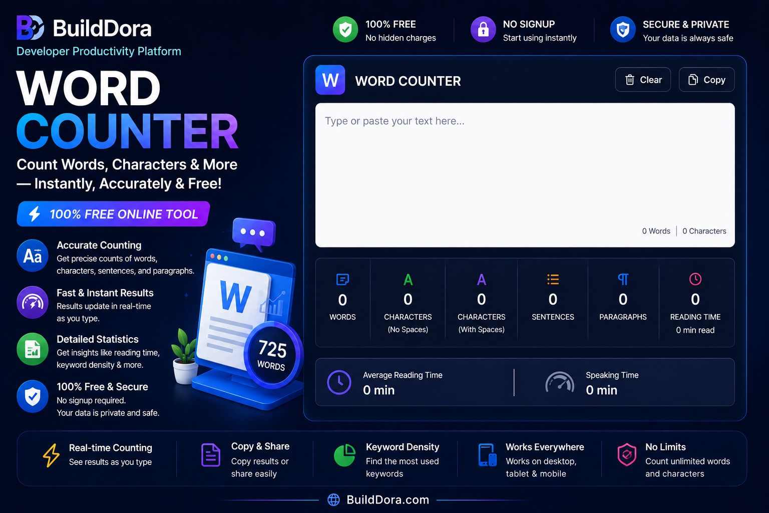 How to count words in any document online free — BuildDora