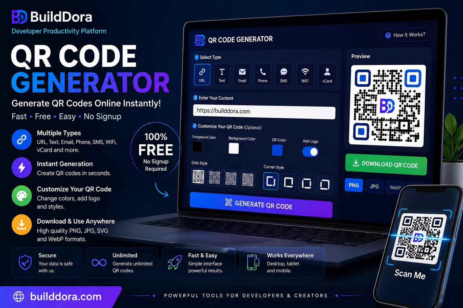 Free QR Code Generator — Create QR Codes Online Instantly with Duilddora
